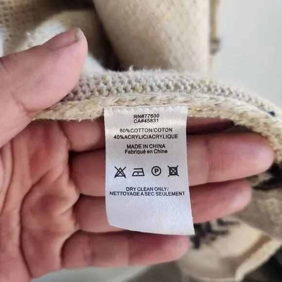 𝅺CHASER  Western Waterfall Draping Open Cardigan Cotton Blend - Picture 3 of 6